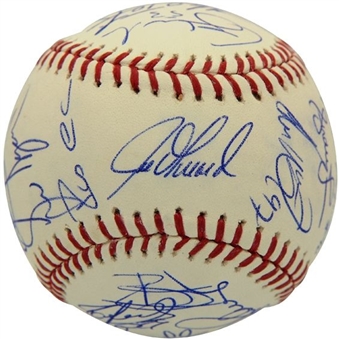2011 Yankees Team Autographed baseball (24 signatures with Jeter)